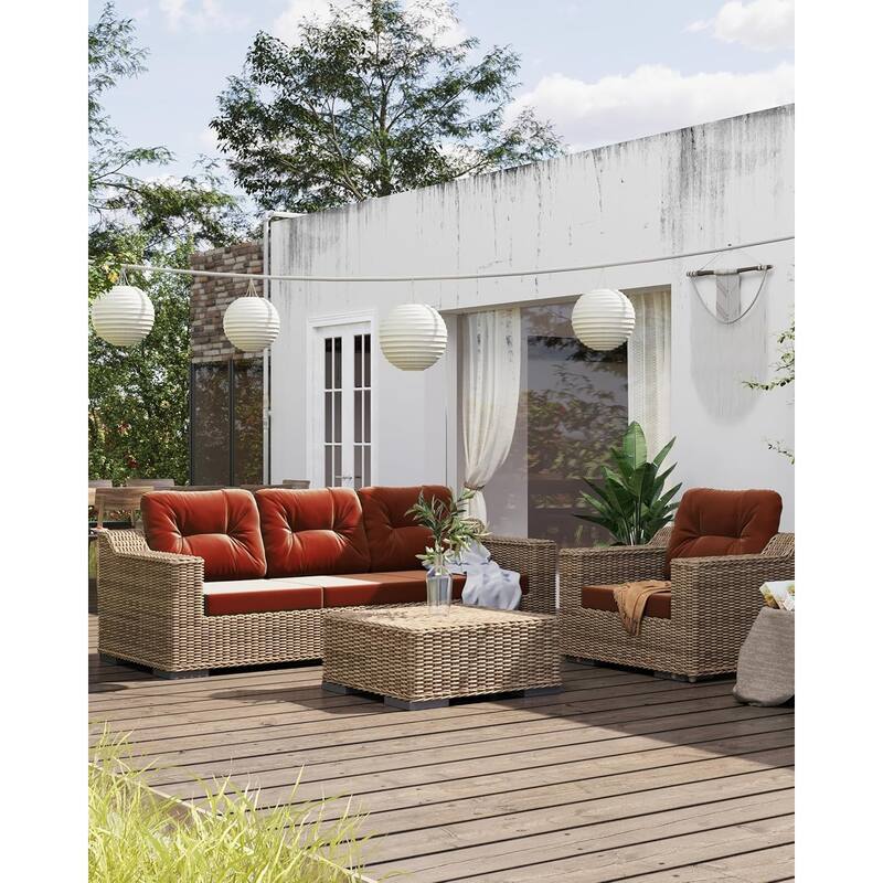 WINSOON 24x24 Inch Outdoor Deep Seat Cushion Set,Waterproof and Resistant