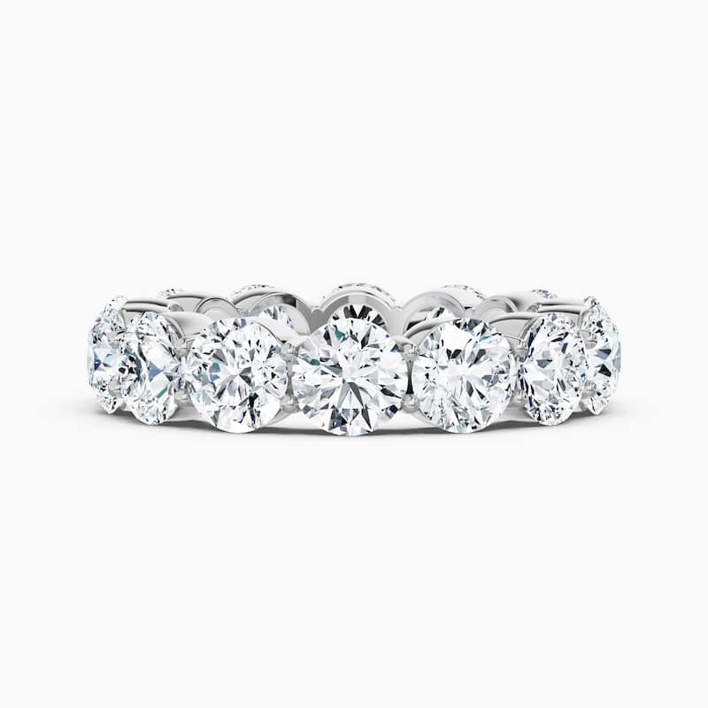Auriya 14k Gold Round Lab Grown Diamond Eternity Band 2.00 - 7.00 ct. tw. (F-G, VS) - 7.00 ct. wt. - 5 - White