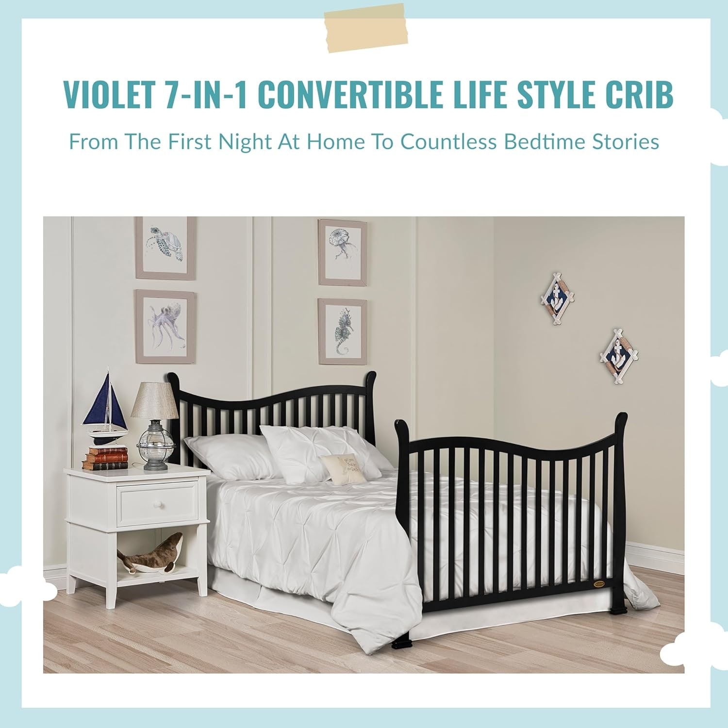 Dream on Me Violet 7-in-1 Convertible Life Style Crib On Sale