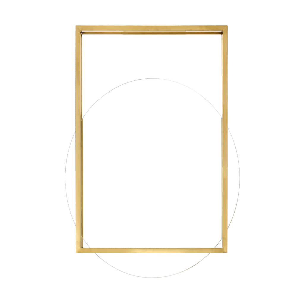 Pierre 30 Vanity Mirror In Brushed Gold - 23.6" x 4" 35.45"