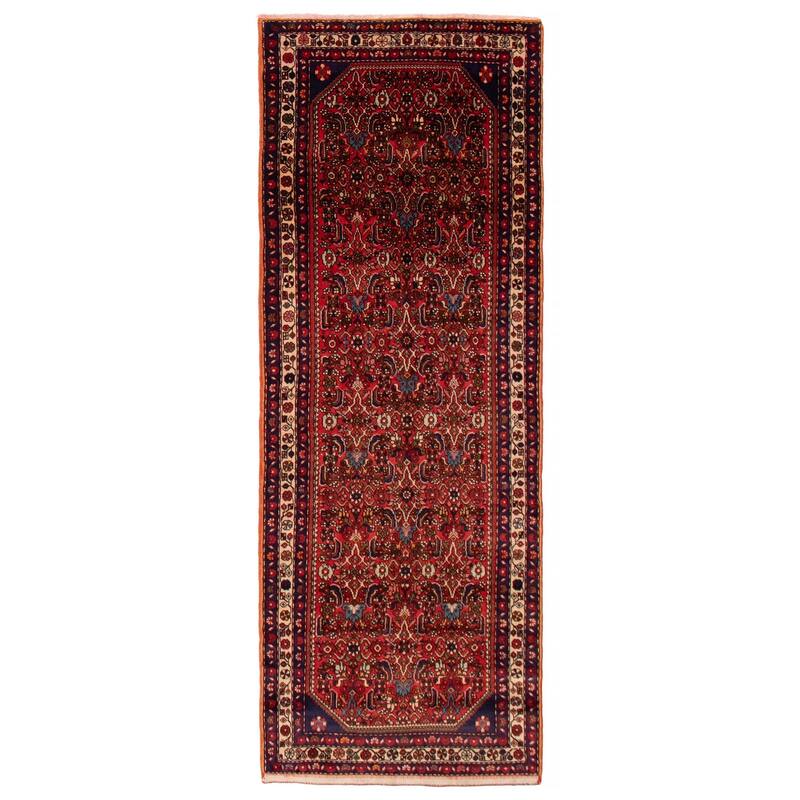 ECARPETGALLERY Hand-knotted Andelz Red Wool Rug - 3'8 x 9'6 - Red - 3'8 x 9'6