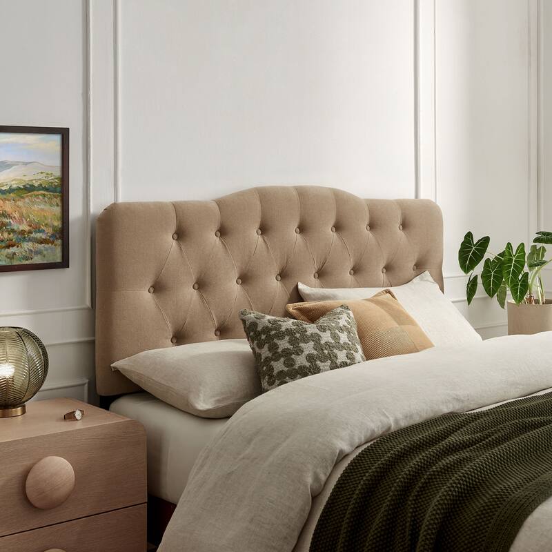 Annabel Upholstered Headboard - Almond - King