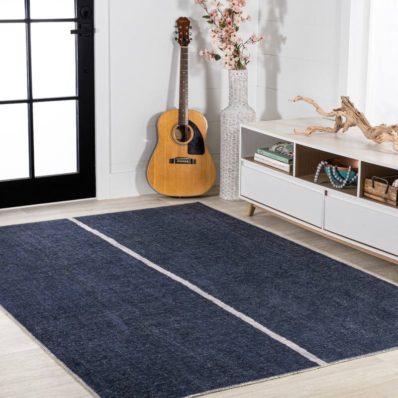 JONATHAN Y Korsa Medallion Textured Weave Machine Washable Area Rug