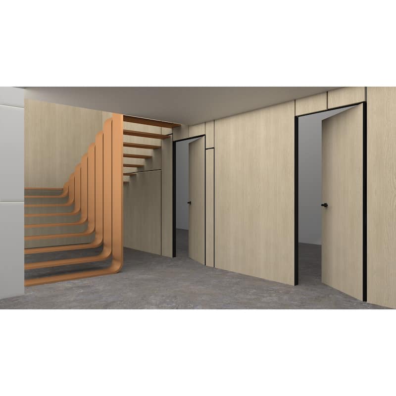 Solid Hidden Door with Handle Planum 0010 Oak