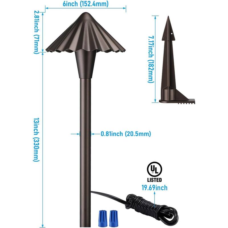 Low Voltage Pathway Landscape Lights, 12-24V AC/DC, IP65 Outdoor Walkway Light, Aluminum