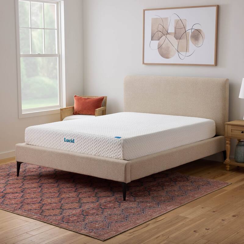 Lucid 10-inch Luxury Gel Memory Foam Mattress - Queen - Plush
