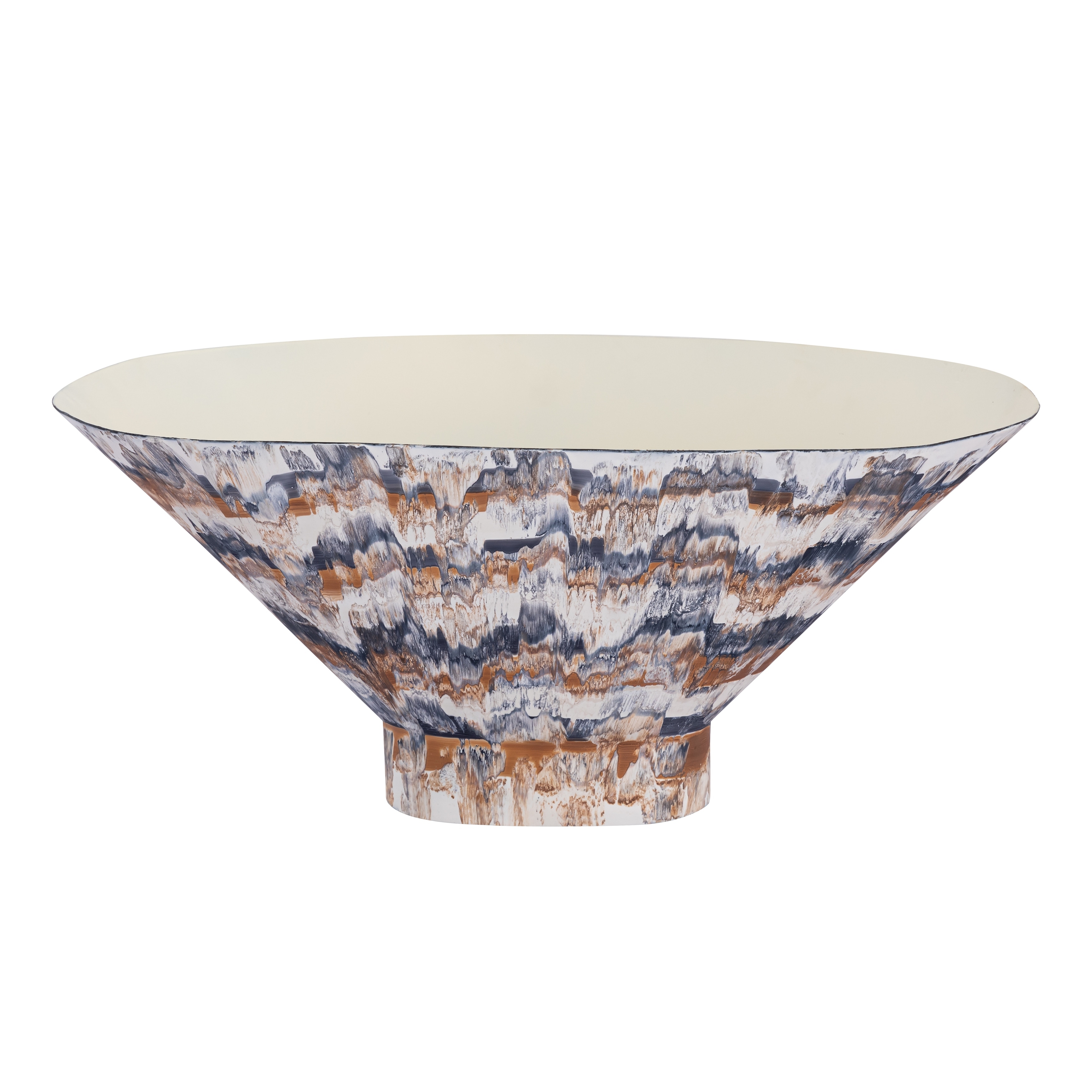 Elk Home Adler Bowl - Amber - 15.5in W x 8in D x 6.5in H