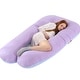 preview thumbnail 1 of 3, 55" Dual-Sided U-Shaped Pregnancy Pillow with Cooling Cover Purple and Blue