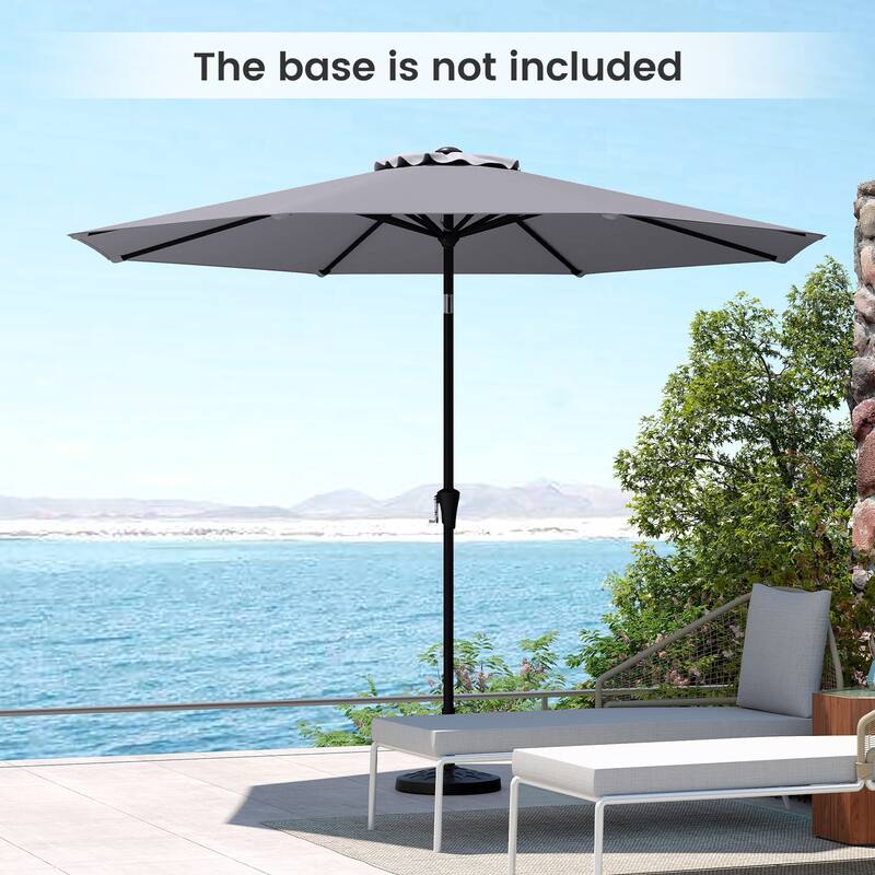 Gymax Patio Heavy Duty Market Umbrella w/ Tilt Mechanism Crank Handle