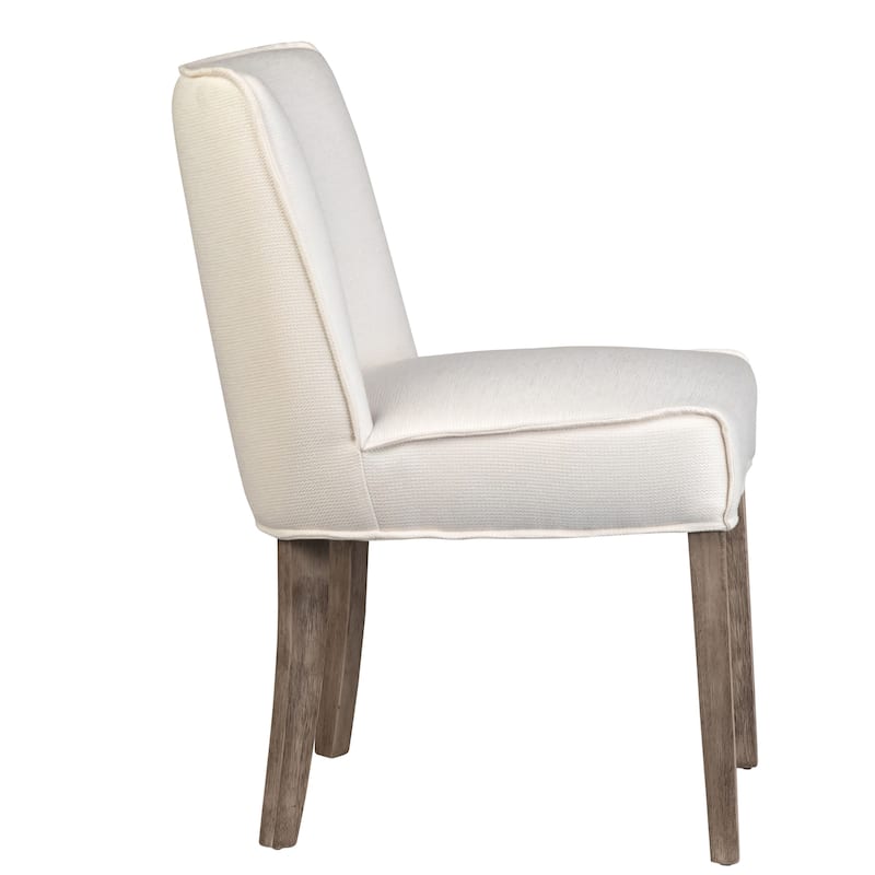 Sienna Linen Blend Upholstered Dining Chair, Off-White