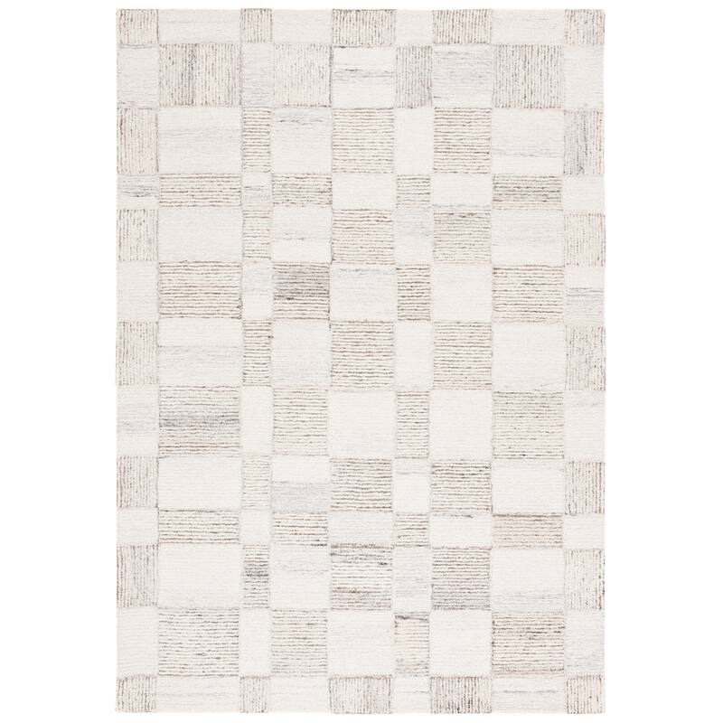 SAFAVIEH Handmade Pine Toprak Modern & Contemporary Wool Rug - 6' x 9' - Beige/Brown