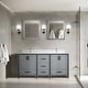 preview thumbnail 19 of 23, Ziva 72 in W x 22 in D White Double Bath Vanity, White Quartz Top, Faucet Set and 30 in Mirrors