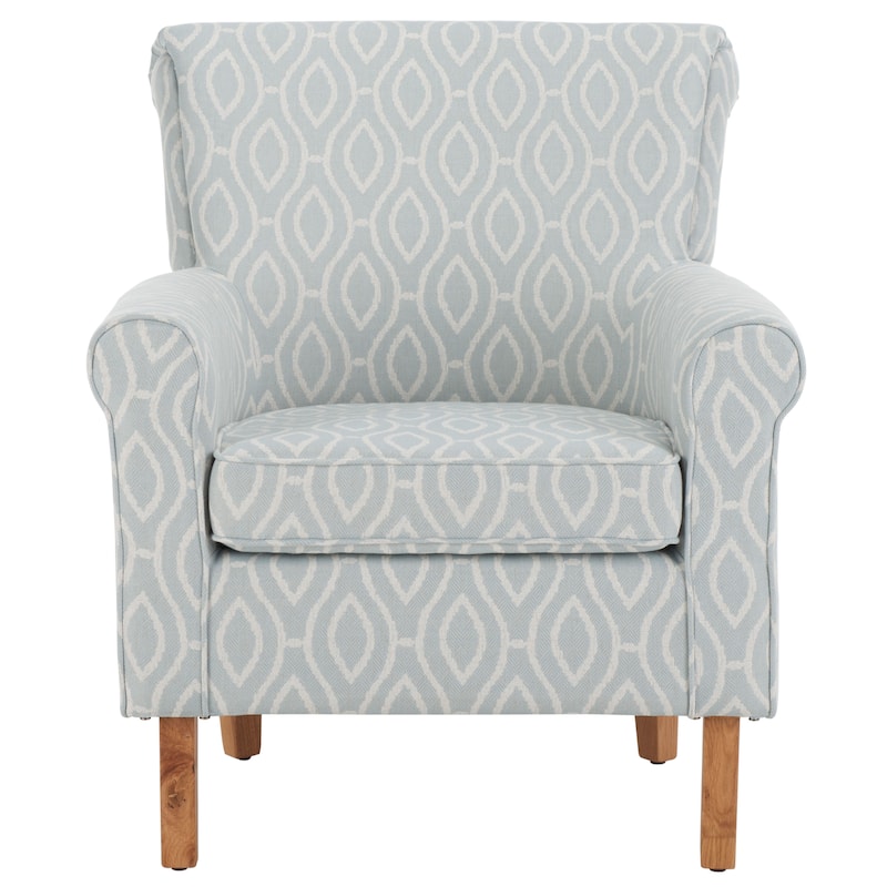 SAFAVIEH Gramercy Red/Ivory Floral Club Chair - 30" W x 33" D x 35" H