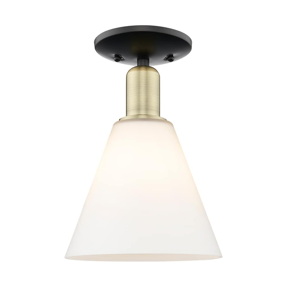 Innovations Lighting 716-1C-12-8 Berkshire Glass Semi-Flush Berkshire