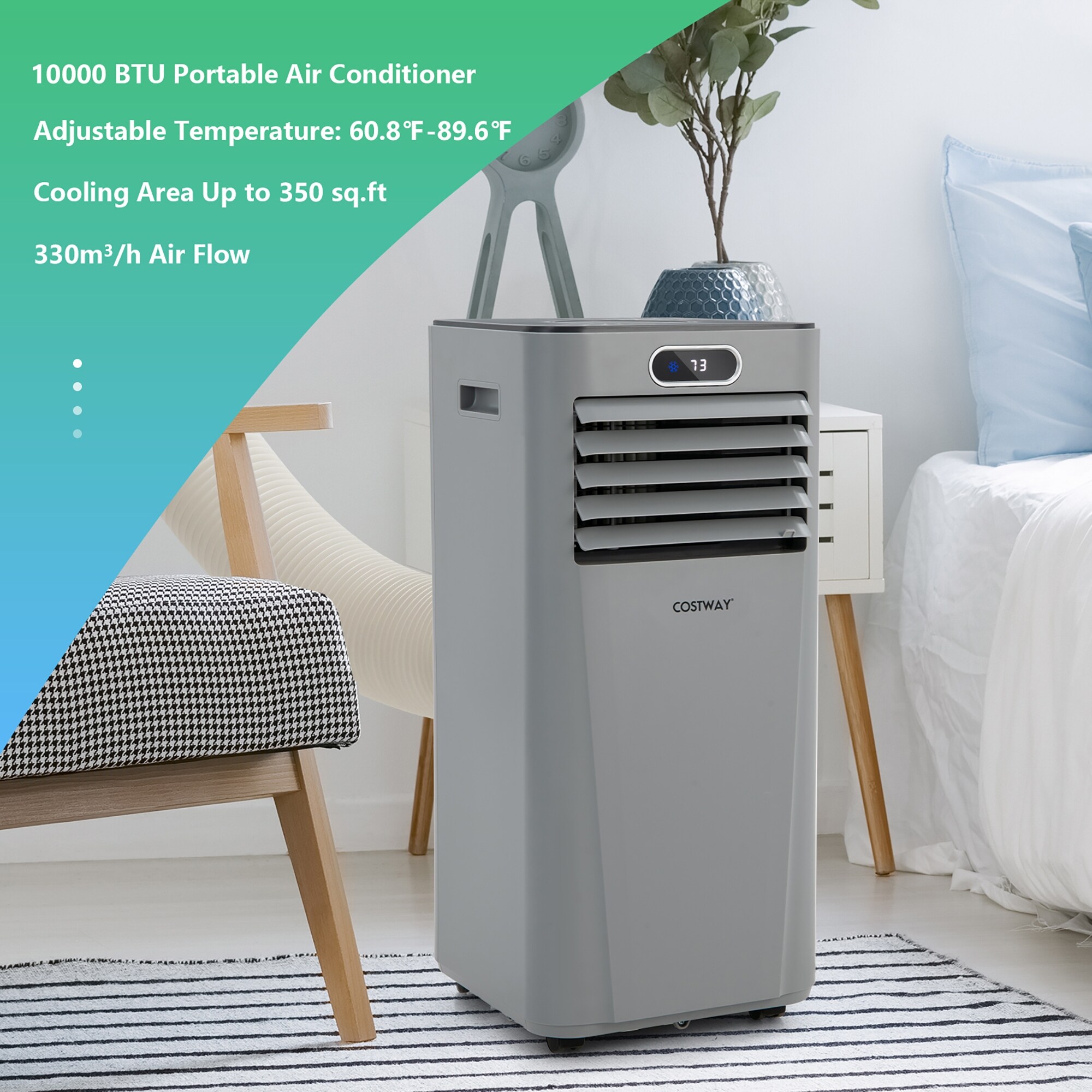  COSTWAY Portable Air Conditioner, 10000 BTU AC Unit