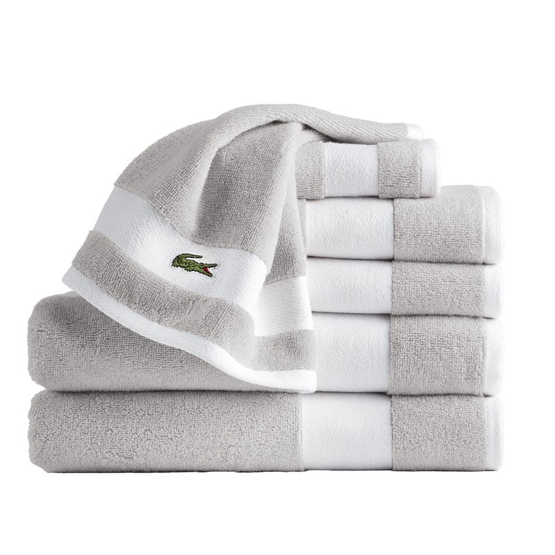 Lacoste Sport Stripe Supima Cotton 6-Piece Towel Set - Microchip