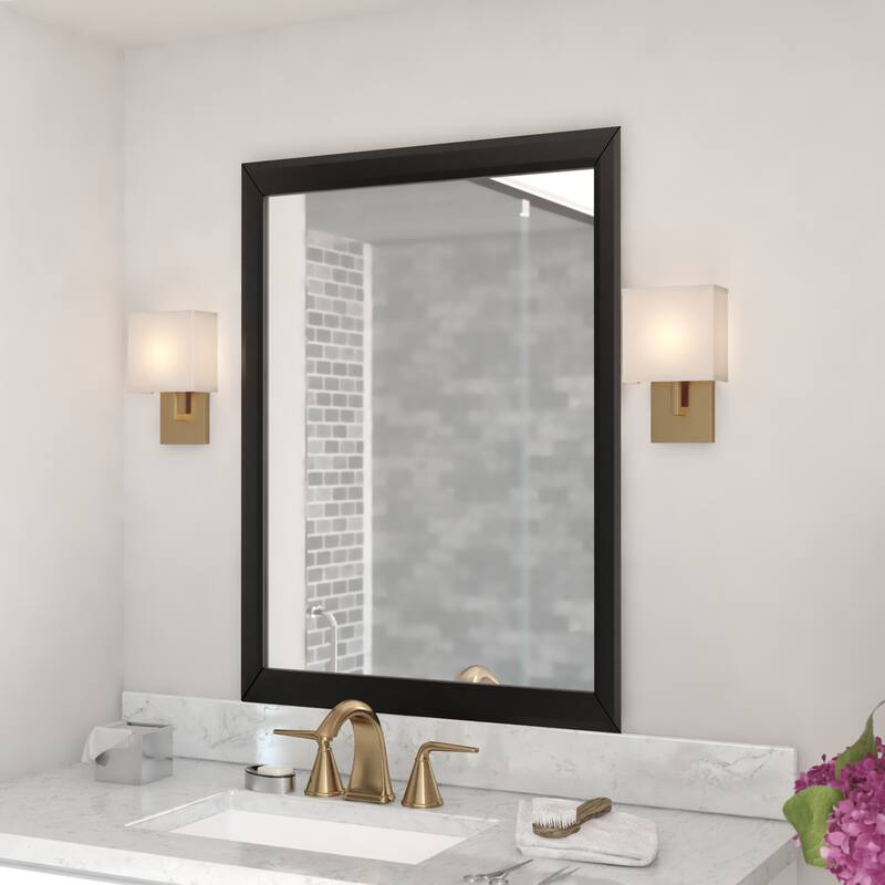 VAXCEL Glenview Satin Brass Gold Contemporary Wall Sconce, White Linen Fabric Shade, Bathroom Vanity Lighting Fixture