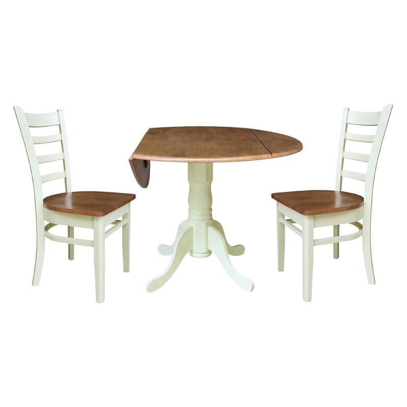 42" Dual Drop Leaf Table with Emily Side Chairs Set