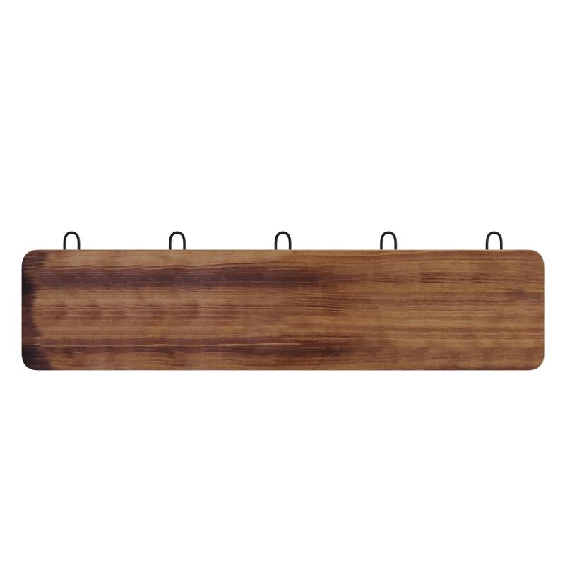 Wall Mounted Storage Rack with Upper Shelf and Storage Hooks