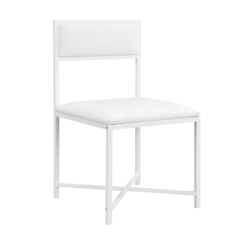 Roomfitters Modern 63" 5-Piece Extendable Dining Table Set with Storage Rack, Foldable Square Table and 4 PU Chairs