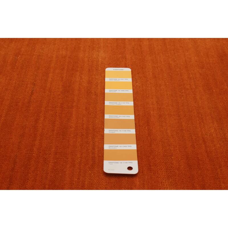 Kashkuli Gabbeh Burnt Orange Rug 4'11" x 4'10" - 4'11 x 4'10