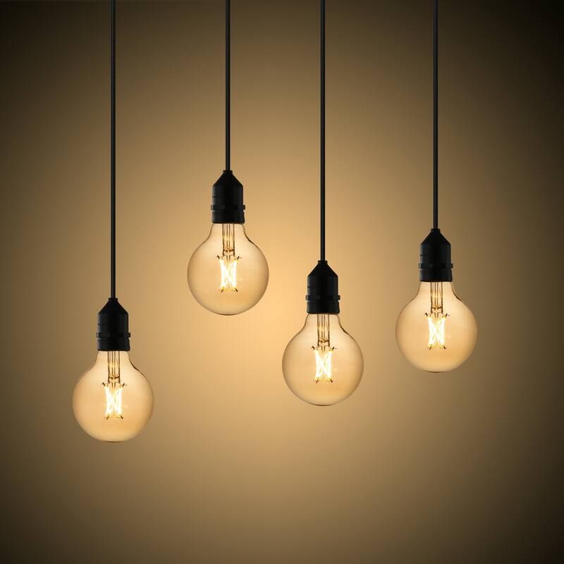 Light Society Set of 4 Niva G25 LED Filament Light Bulbs