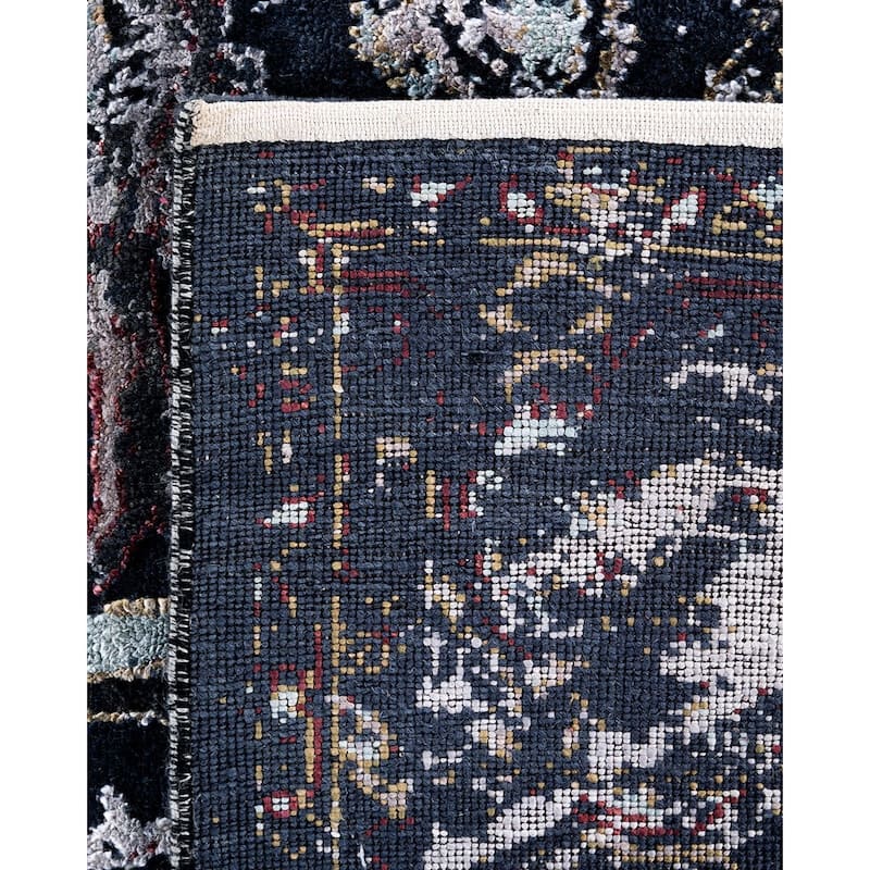 Ikat One-of-a-Kind Hand-Knotted Area Rug, Blue - 8' 0" x 9' 10"
