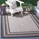 preview thumbnail 16 of 140, SAFAVIEH Courtyard Vickie Indoor/ Outdoor Waterproof Patio Backyard Rug 10' x 14' - Light Grey/Black