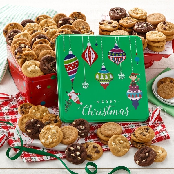 Mrs. Fields. Merry Christmas 90 Nibblers® Bite-Sized Cookie Tin. Opens flyout.
