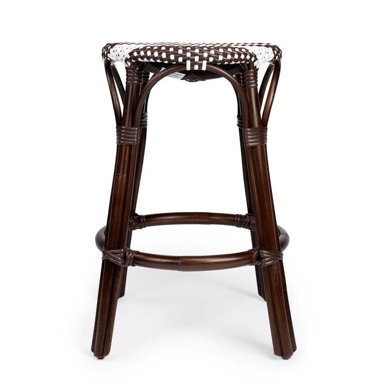 Tobias 24" Rattan Round Counter Stool