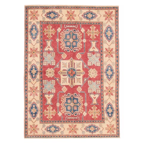 ECARPETGALLERY Hand-knotted Ghazni Red Wool Rug - 5'6 x 7'7
