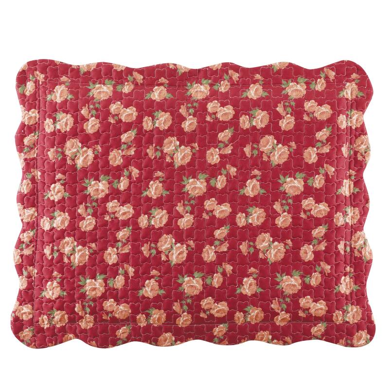 Marlowe Trellis Design Floral Border Pillow Sham