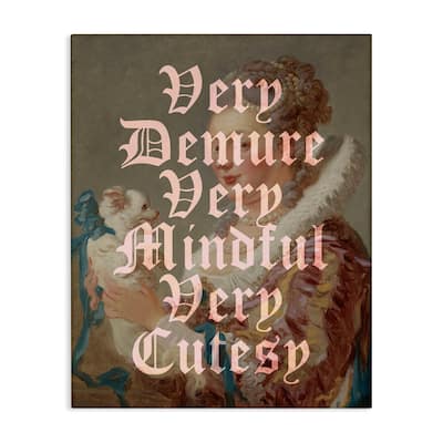 Stupell Vintage Demure & Mindful Canvas Wall Art Design By Lil' Rue