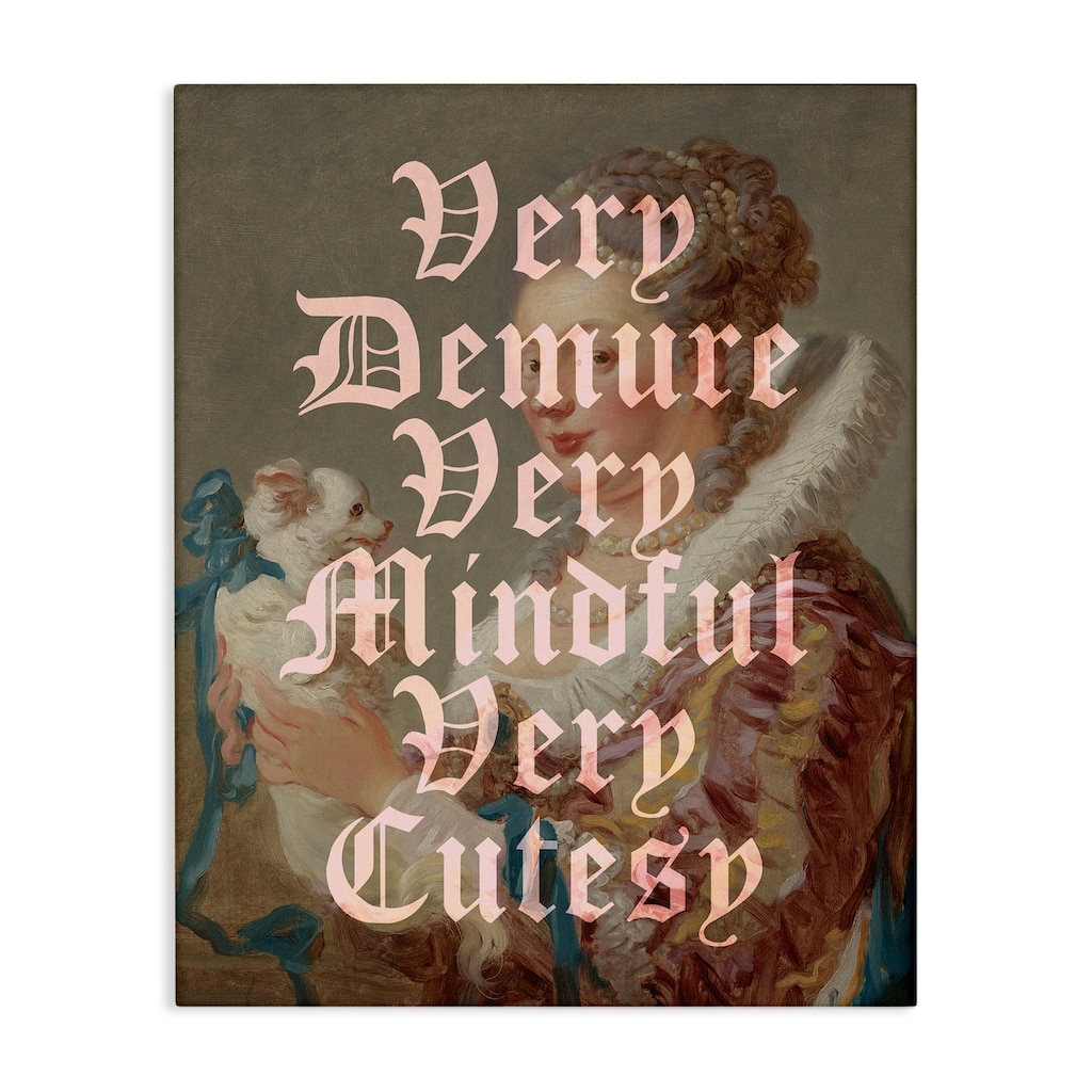 Stupell Vintage Demure & Mindful Canvas Wall Art Design By Lil' Rue