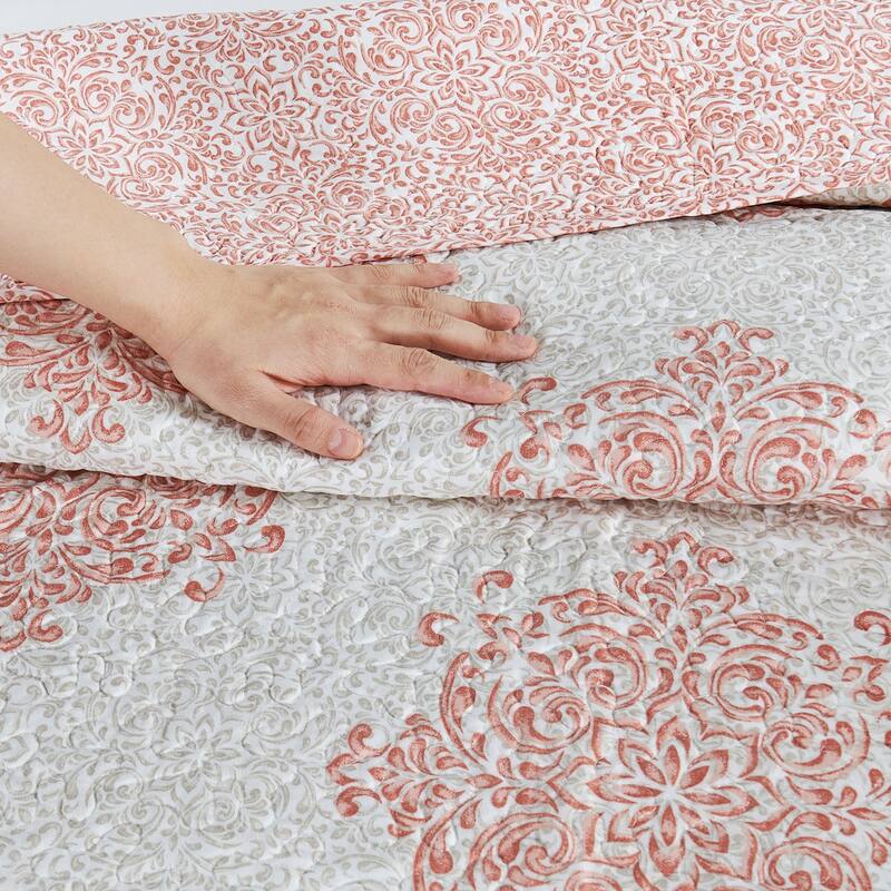 Serenta 6-piece Chelsea Printed Microfiber Quilts Coverlet Set