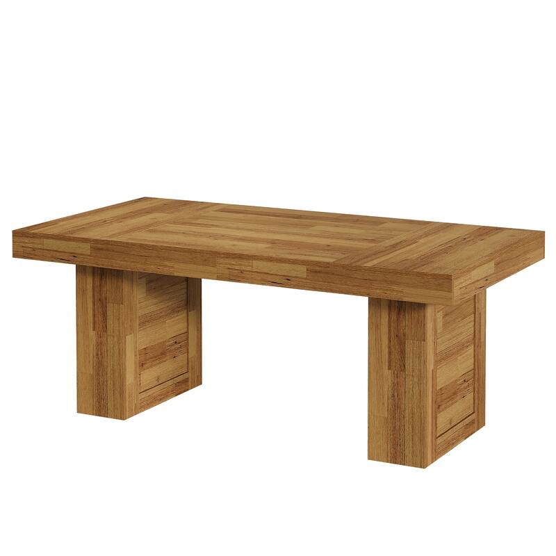 63'' Farmhouse Dining Table for 6, Rectangle Wooden Kitchen Table