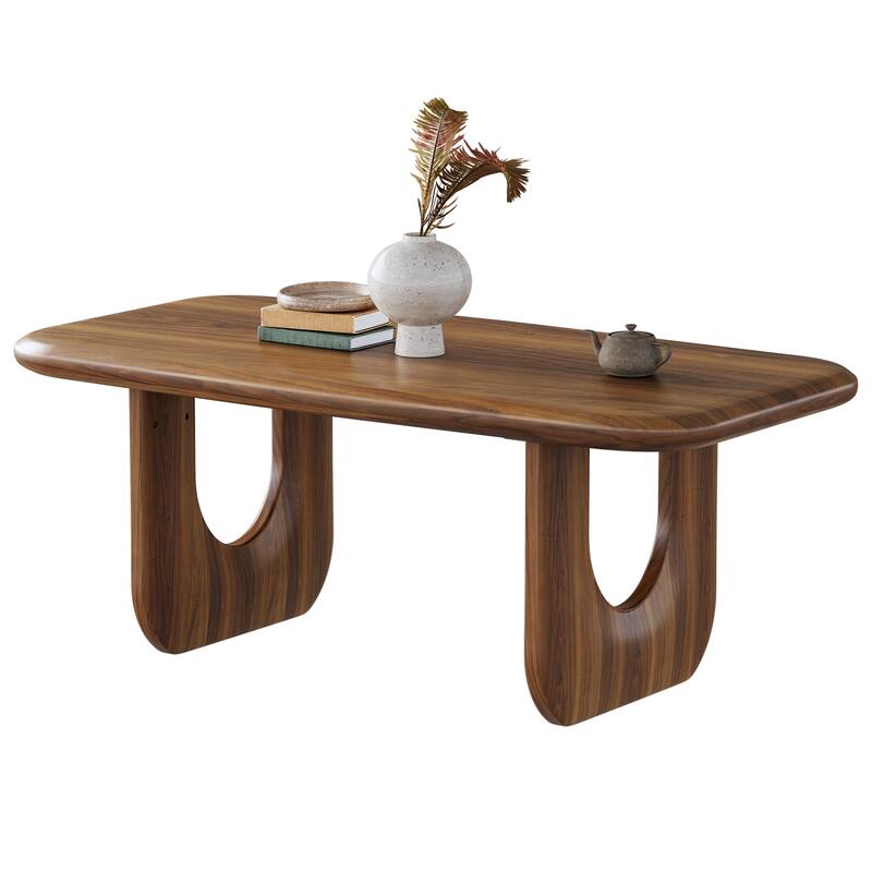Rustic Industrial Rectangular Coffee Table - Smooth PVC coating