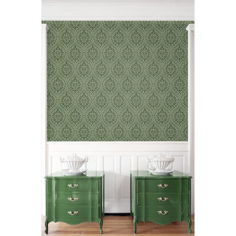 Seabrook Designs Luna Ogee Nonwoven Unpasted Wallpaper