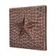 preview thumbnail 3 of 3, 4" x 4" Hammered Copper Star Tile - Quantity 4 (T4DBS_PKG4)