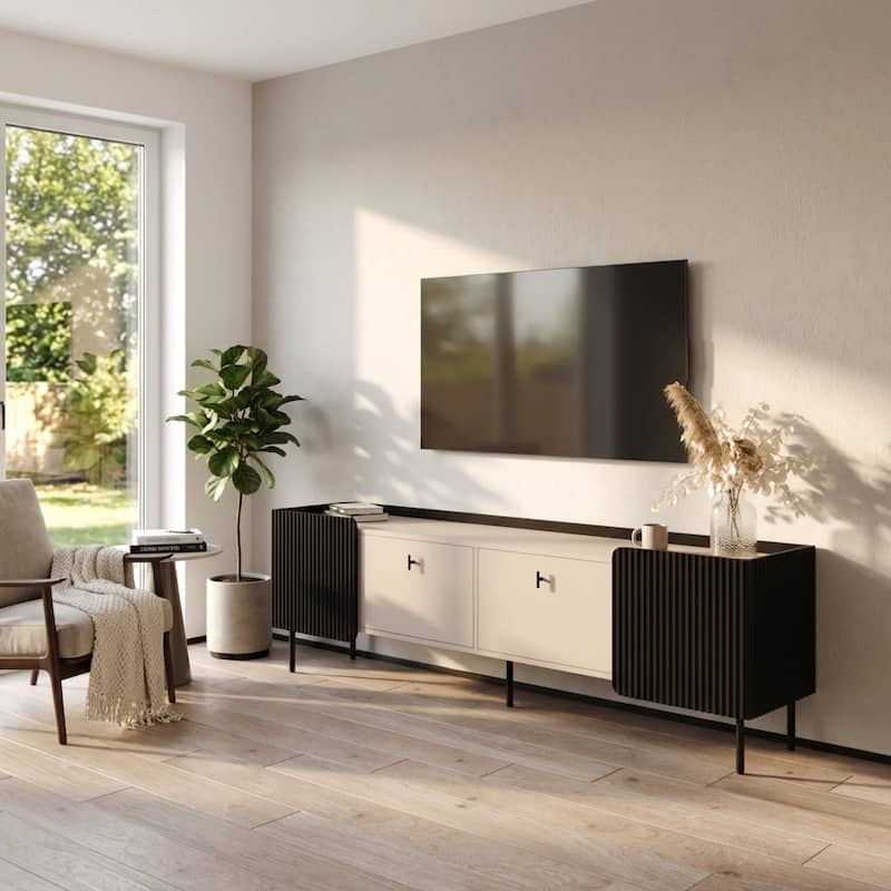 Meble Furniture Dalia 2D2K 71" Modern TV Stand for up to 80" TVs