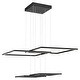 preview thumbnail 3 of 4, Squared 1-light Black LED Pendant