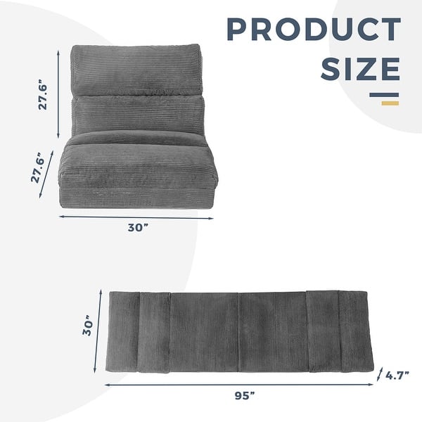 dimension image slide 18 of 26, Folding Sofa Bed,Sleeper Sofa Chair Bed Upholstered Sofa Couches