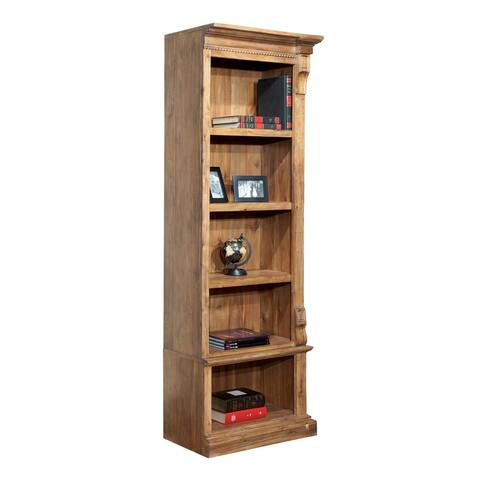 Home Office Executive Natural Wood Media Bookshelf (Right Pier)