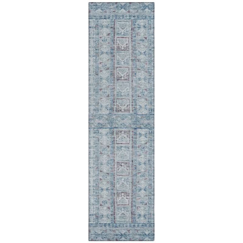 Machine Washable Indoor/Outdoor Global Traditional Chantille Rug