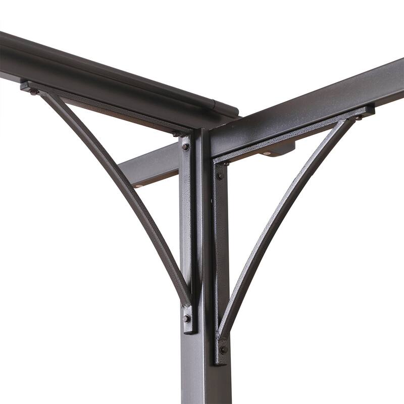 Outsunny 11.5' x 11.5' Retractable Pergola Canopy, Outdoor UV Protection & Sun Shade, Steel Frame