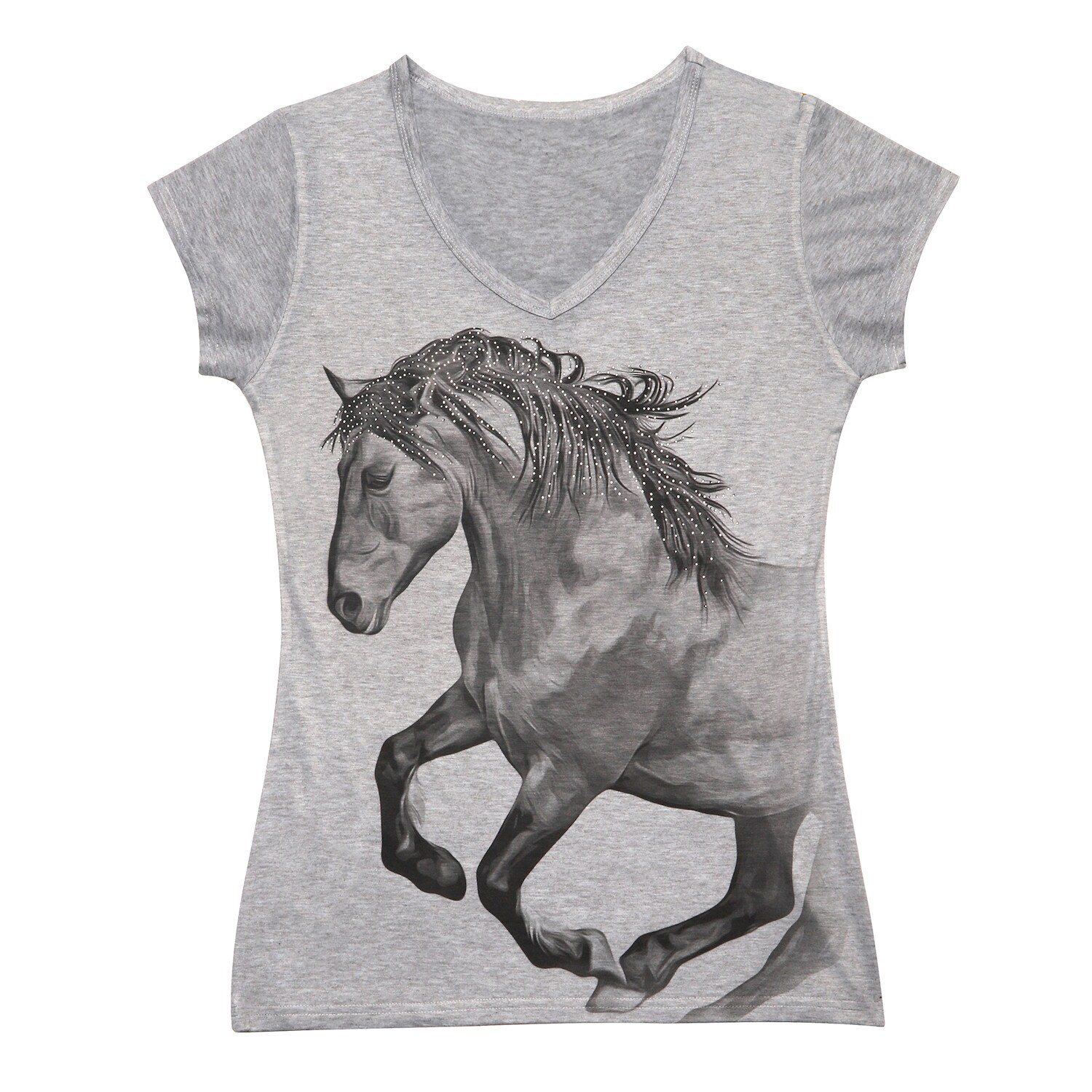 Shop Sweet Gisele Women S Horse Print T Shirt Ladies Cut V Neck
