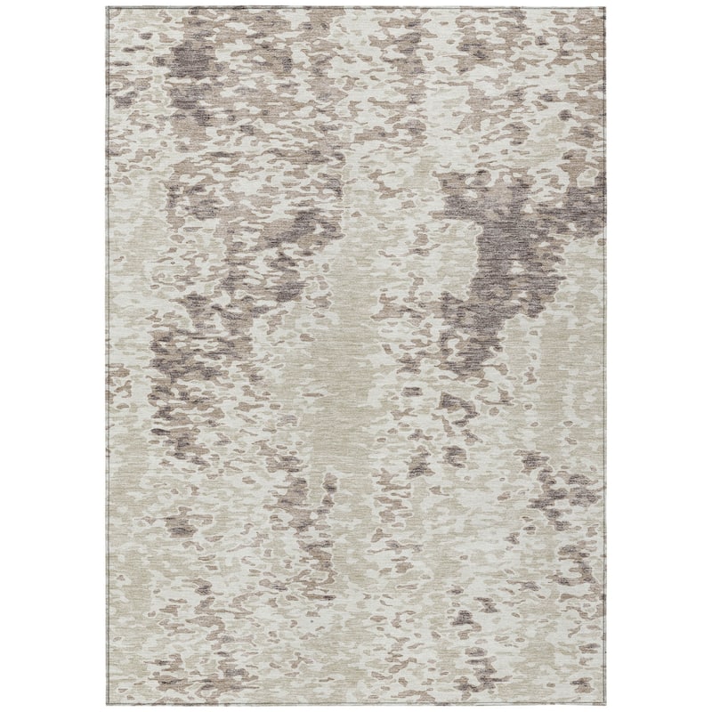 HomeRoots Abstract Transitional Rectangle Outdoor Rug