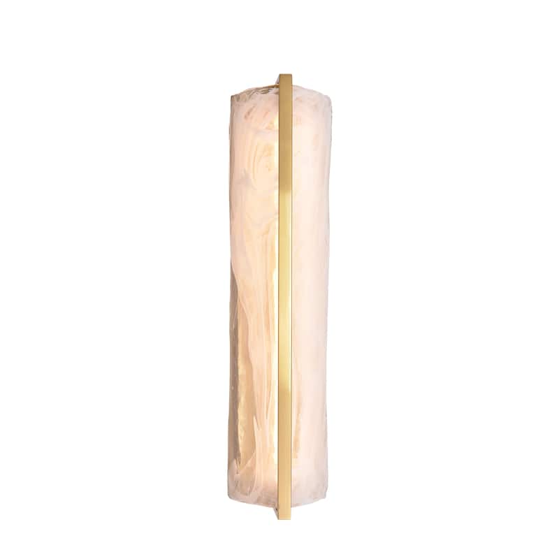 Varaluz Mingle 1-Light Tall Wall Sconce - Satin Brass - Brass