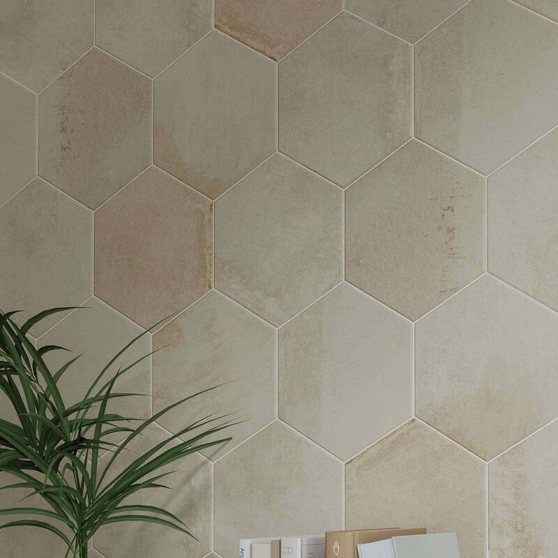 Cruz Bay Studio MKT61138 Arcadian - 9" x 10" Geometric Wall Tile -