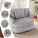preview thumbnail 16 of 74, UIXE Oversize 43" Plush Corduroy Swivel Barrel Chair Comfy Accent Chair For Living Room